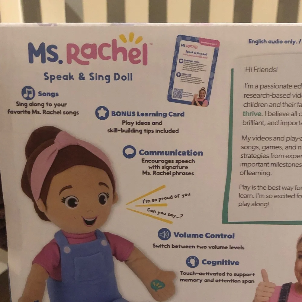 Ms Rachel Speak & Sing Plush Doll 16